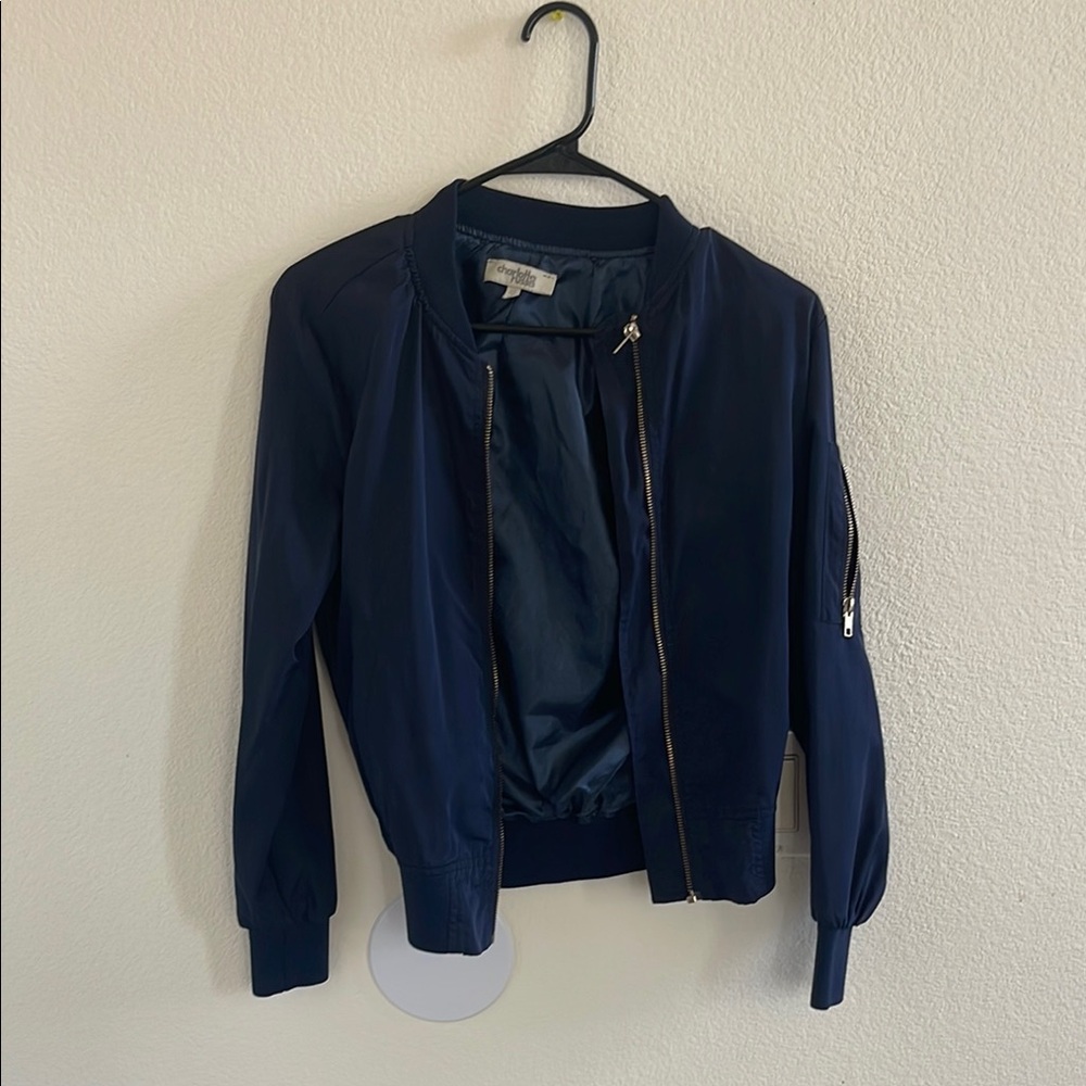 Charlotte Russe Blue Bomber Jacket
